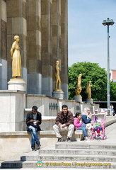 Gilded statues at the Palais de Chaillot